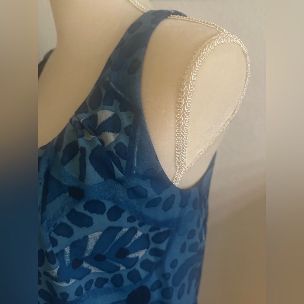 Desigual Blue Vibrant Print Women's Magic Floaty Dress Size 38 Small - Picture 12 of 12
